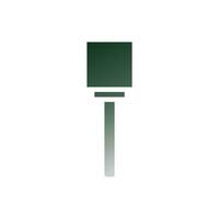 granada icono sólido degradado verde blanco color militar símbolo Perfecto. vector