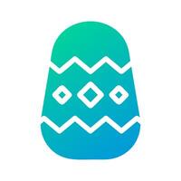 Egg icon solid gradient green blue colour easter symbol illustration. vector