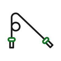 Jump rope icon duocolor green black sport symbol illustration. vector