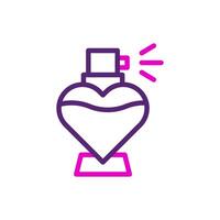 Perfume love icon duocolor pink purple colour mother day symbol illustration. vector