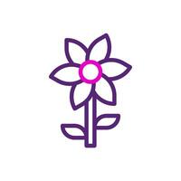 Flower icon duocolor pink purple colour mother day symbol illustration. vector