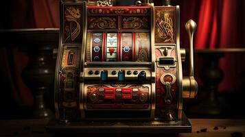 Slot machine wins the jackpot. 777 Big win concept. Casino jackpot. AI Generated photo