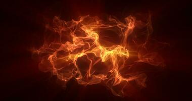 Abstract orange energy magical waves glowing background photo