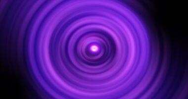 Abstract background of bright purple glowing energy magic radial circles of spiral tunnels made of lines photo