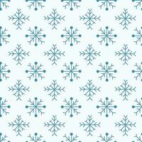 sencillo invierno y Navidad sin costura modelo con copos de nieve. vector plano