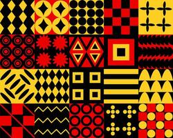 Collection Brutalism abstract vector Patterns with simple geometric shapes and forms.