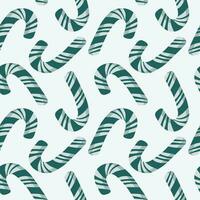 Vector candy canes seamless pattern. Christmas design.