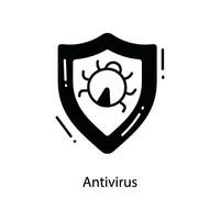 Antivirus doodle Icon Design illustration. Networking Symbol on White background EPS 10 File vector