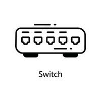 Switch doodle Icon Design illustration. Networking Symbol on White background EPS 10 File vector