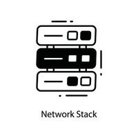 Network Stack doodle Icon Design illustration. Networking Symbol on White background EPS 10 File vector