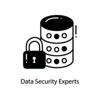 Data Security Experts doodle Icon Design illustration. Networking Symbol on White background EPS 10 File vector