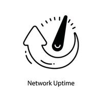 Network Uptime doodle Icon Design illustration. Networking Symbol on White background EPS 10 File vector
