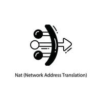 Nat Network Address Translation doodle Icon Design illustration. Networking Symbol on White background EPS 10 File vector