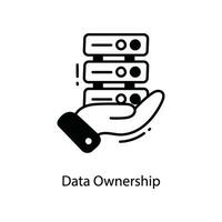 Data Ownership doodle Icon Design illustration. Networking Symbol on White background EPS 10 File vector