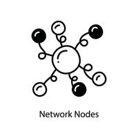 Network Nodes doodle Icon Design illustration. Networking Symbol on White background EPS 10 File vector