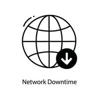 Network Downtime doodle Icon Design illustration. Networking Symbol on White background EPS 10 File vector