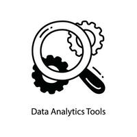 Data Analytics Tools doodle Icon Design illustration. Networking Symbol on White background EPS 10 File vector