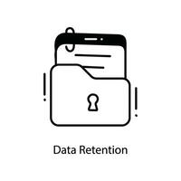 Data Retention doodle Icon Design illustration. Networking Symbol on White background EPS 10 File vector