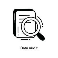 Data Audit doodle Icon Design illustration. Networking Symbol on White background EPS 10 File vector