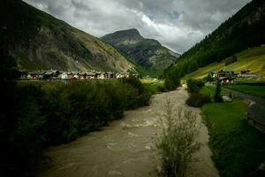 splendid alpine landscapes of Livigno and Valtellina in July 2023, the mountains in summer photo