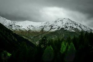 splendid landscapes of Livigno in Valtellina with its mountains in the summer of 2023 photo