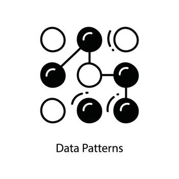 Data Patterns doodle Icon Design illustration. Networking Symbol on White background EPS 10 File vector