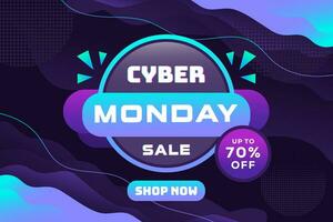 wavy cyber monday background illustration vector design