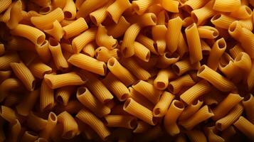 Texture of yellow durum wheat pasta background photo