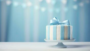 Happy Birthday cake for party. AI Generated photo