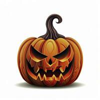 Halloween object on white background. AI Generated photo