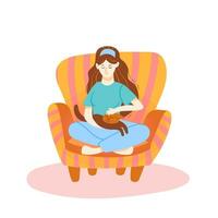 Girl in a Chair vector