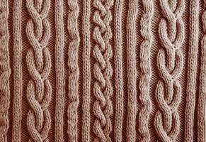 Knitted sweater texture, background with copy space. AI Generated photo