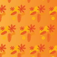 The background design with leaf patterns is suitable for the autumn theme. vector