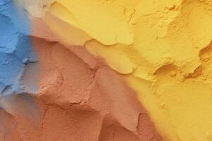 Close up of multi coloured sand background. AI Generated. photo