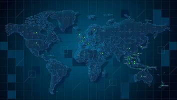 moderno tecnología mundo mapa 2cool azul abstracción technologi vector tecnología estilizado moderno mundo mapa antecedentes estilizado estructura metálica y puntos para datos visualización y infografia hud gui ui