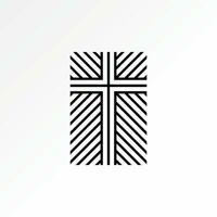 Logo design graphic concept creative abstract premium vector stock sign unique window art pattern cross church christian. Related to religion interior
