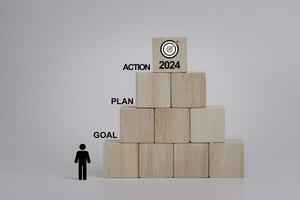 2024 Goal plan action, Business action plan strategy, outline all the necessary steps to achieve your goal photo