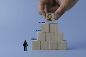 2024 Goal plan action, Business action plan strategy, outline all the necessary steps to achieve your goal photo