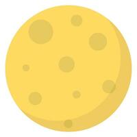 Moon in flat design style. vector