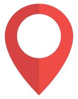 Map pin icon, flat location icon design. vector