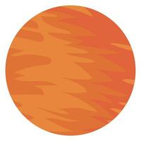 Vector illustration mars planet isolated on white background.