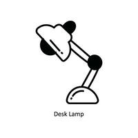 Desk Lamp doodle Icon Design illustration. School and Study Symbol on White background EPS 10 File vector