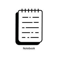 Notebook doodle Icon Design illustration. School and Study Symbol on White background EPS 10 File vector