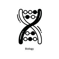 biología garabatear icono diseño ilustración. colegio y estudiar símbolo en blanco antecedentes eps 10 archivo vector