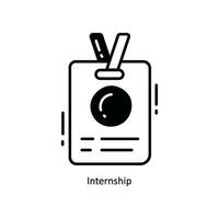 Internship doodle Icon Design illustration. School and Study Symbol on White background EPS 10 File vector