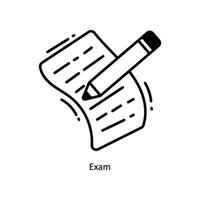 Exam doodle Icon Design illustration. School and Study Symbol on White background EPS 10 File vector