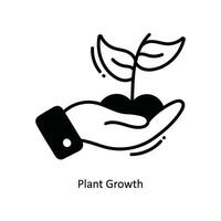 Plant Growth doodle Icon Design illustration. School and Study Symbol on White background EPS 10 File vector