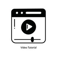 Video Tutorial doodle Icon Design illustration. School and Study Symbol on White background EPS 10 File vector