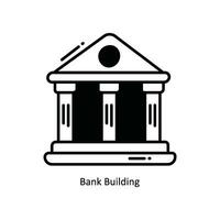 Bank Building doodle Icon Design illustration. School and Study Symbol on White background EPS 10 File vector