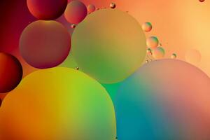 Colorful Oil Bubbles Background photo